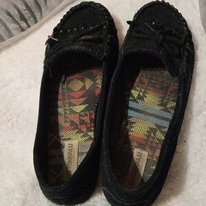 Stylish Black Suede Moccasins for Women